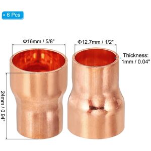 Unique Copper Reducer, Copper Reducing Coupling Pressure Fitting Pipe Tube Connector Adapter with Sweat Solder Connection 5/8 Unique Copper Reducer, Copper Reducing Coupling Pressure Fitting Pipe Tube Connector Adapter with Sweat Solder Connection 5/8