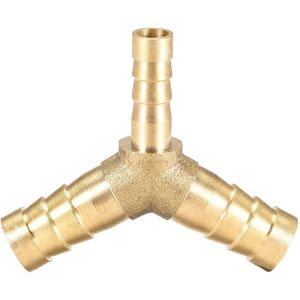 Unique 10x6x10mm Hose ID Reducer Barb Fitting Y-Shaped 3 Way Tee Connector - Gold Tone Gold Tone 0.01 In. L Unique 10x6x10mm Hose ID Reducer Barb Fitting Y-Shaped 3 Way Tee Connector - Gold Tone Gold Tone 0.01 In. L