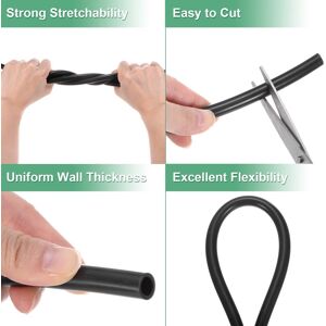 Unique Silicone Tubing, Flexible Silicone Rubber Tube, High Temp Water Air Hose Pipe for Pump/Liquid Transfer - Black 9/32 Unique Silicone Tubing, Flexible Silicone Rubber Tube, High Temp Water Air Hose Pipe for Pump/Liquid Transfer - Black 9/32