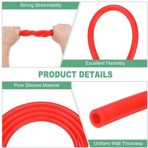 Unique Silicone Tubing, Silicone Rubber Vacuum Tube, High Temp Water Air Hose Pipe for Pump/Liquid Red 1/4 Unique Silicone Tubing, Silicone Rubber Vacuum Tube, High Temp Water Air Hose Pipe for Pump/Liquid Red 1/4