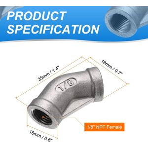 Unique Degree Elbow Cast Pipe Fitting Female Stainless Steel Elbow Fitting Thread Connector for Water Fuel Air Plumbing Applications 2 Pcs 1/8 Unique Degree Elbow Cast Pipe Fitting Female Stainless Steel Elbow Fitting Thread Connector for Water Fuel Air Plumbing Applications 2 Pcs 1/8