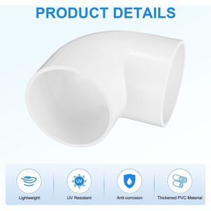 Unique Pipe End Cap Fitting, Furniture Grade Pipe End Cap Plug for Garden Support Structure - White 3 Inch Unique Pipe End Cap Fitting, Furniture Grade Pipe End Cap Plug for Garden Support Structure - White 3 Inch