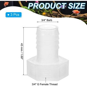 Unique Plastic Hose Barb Fitting, Adapter Connector Pipe Fitting for Water Liquid Air Gas Fuel 3/4 Unique Plastic Hose Barb Fitting, Adapter Connector Pipe Fitting for Water Liquid Air Gas Fuel 3/4