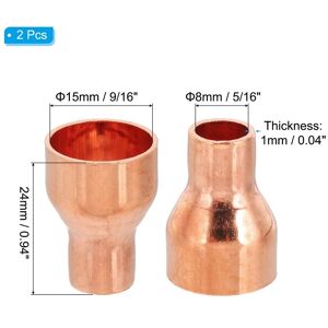 Unique Copper Reducers, 99.9% Pure Copper Reducing Coupling Pressure Fitting Pipe Tube Connector Adapter - Brown 9/16 Unique Copper Reducers, 99.9% Pure Copper Reducing Coupling Pressure Fitting Pipe Tube Connector Adapter - Brown 9/16