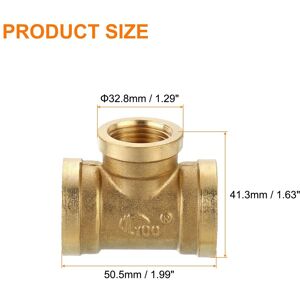 Unique Brass Tee Pipe Fitting, T-Connector Coupler Adapter for Gas Transport Connect Pipelines 1Pcs, 3/4 Unique Brass Tee Pipe Fitting, T-Connector Coupler Adapter for Gas Transport Connect Pipelines 1Pcs, 3/4