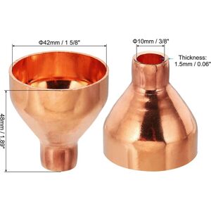 Unique Copper Reducer, Pure Copper Reducing Coupling Pressure Fitting Pipe Tube Connector Adapter Sweat Connection - Copper Tone 1 5/8 Unique Copper Reducer, Pure Copper Reducing Coupling Pressure Fitting Pipe Tube Connector Adapter Sweat Connection - Copper Tone 1 5/8