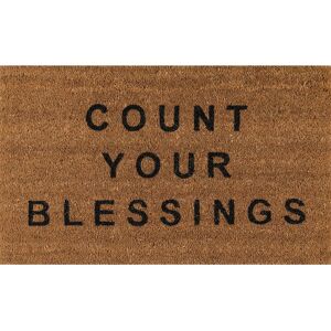 Novogratz by Momeni Aloha Count Your Blessings Coir Doormat 1'6 Natural 18 x 30 Novogratz by Momeni Aloha Count Your Blessings Coir Doormat 1'6 Natural 18 x 30
