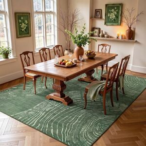 Farfarview Abstract Machine Washable Area Rugs, Oeko-Tex Certified Indoor Soft Carpet Green 5' x 7' Farfarview Abstract Machine Washable Area Rugs, Oeko-Tex Certified Indoor Soft Carpet Green 5' x 7'