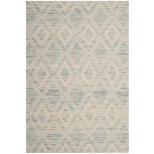 SAFAVIEH Handmade Marbella Asya Diamond Wool Rug Light Blue/Ivory 4' x 6' SAFAVIEH Handmade Marbella Asya Diamond Wool Rug Light Blue/Ivory 4' x 6'
