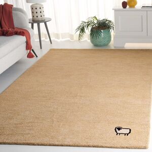 SAFAVIEH Hand-Tufted Himalaya Maurane Modern & Contemporary Wool Rug Beige 6' Square SAFAVIEH Hand-Tufted Himalaya Maurane Modern & Contemporary Wool Rug Beige 6' Square