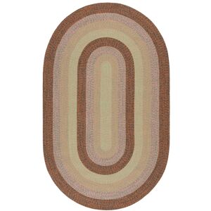 SAFAVIEH Handmade Braided Rosete Country Rug Dark Brown/Light Green 5' x 8' Oval SAFAVIEH Handmade Braided Rosete Country Rug Dark Brown/Light Green 5' x 8' Oval