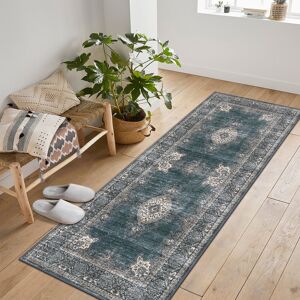 Garvee Area Rugs for Living Room Floral Vintage Soft Non Slip Machine Washable Distressed Rug for Bedroom Dining Room Black 2x6ft Garvee Area Rugs for Living Room Floral Vintage Soft Non Slip Machine Washable Distressed Rug for Bedroom Dining Room Black 2x6ft