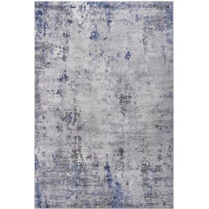 Klair Living MARFI Collection Silver / Blue / Abstract Non-Shedding Doormat Rug Silver 90 Klair Living MARFI Collection Silver / Blue / Abstract Non-Shedding Doormat Rug Silver 90