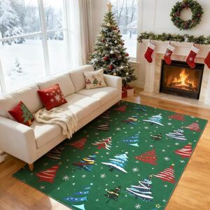 Garvee Red 2x6 Runner Rug, Washable Christmas Carpet, Soft Low Pile Non-Slip Rug for Kitchen, Entryway, or Bedroom Decor Green 5'x7' Garvee Red 2x6 Runner Rug, Washable Christmas Carpet, Soft Low Pile Non-Slip Rug for Kitchen, Entryway, or Bedroom Decor Green 5'x7'