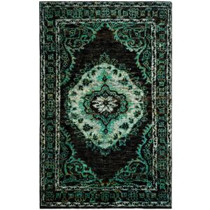 SAFAVIEH Hand-knotted Tangier Sanie Modern Wool Rug Chocolate/Aqua 5' x 8' SAFAVIEH Hand-knotted Tangier Sanie Modern Wool Rug Chocolate/Aqua 5' x 8'