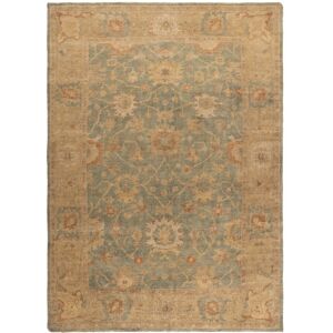 SAFAVIEH Couture Hand-knotted Oushak Mersiha Traditional Oriental Wool Rug with Fringe Dark Green/Brown 9' x 12' SAFAVIEH Couture Hand-knotted Oushak Mersiha Traditional Oriental Wool Rug with Fringe Dark Green/Brown 9' x 12'