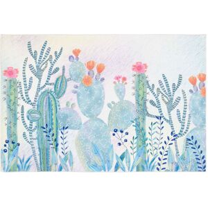 SAFAVIEH Door and Kitchen Mat Machine Washable Slip Resistant Barnali Rug Fuchsia/Turquoise 4' x 6' SAFAVIEH Door and Kitchen Mat Machine Washable Slip Resistant Barnali Rug Fuchsia/Turquoise 4' x 6'