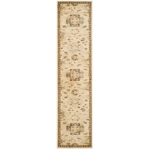 SAFAVIEH Florenteen Anjanette Traditional Oriental Rug Ivory/Brown 2' x 8' Runner SAFAVIEH Florenteen Anjanette Traditional Oriental Rug Ivory/Brown 2' x 8' Runner