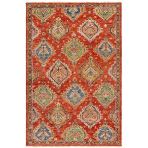 SAFAVIEH Handmade Samarkand Traditional Tribal Rust/Brown Wool Rug Rust/Brown 6' x 9' SAFAVIEH Handmade Samarkand Traditional Tribal Rust/Brown Wool Rug Rust/Brown 6' x 9'