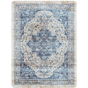 SAFAVIEH Kitchen Mat Asteria Non-Slip PVC Kitchen Floor Area Rug Beige/Blue 1'6 SAFAVIEH Kitchen Mat Asteria Non-Slip PVC Kitchen Floor Area Rug Beige/Blue 1'6