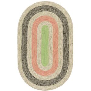 SAFAVIEH Handmade Braided Anushka Country Rug Black/Light Green 6' x 9' Oval SAFAVIEH Handmade Braided Anushka Country Rug Black/Light Green 6' x 9' Oval