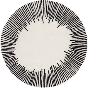 SAFAVIEH Handmade Fifth Avenue Arvenita Modern New Zealand Wool Rug Ivory/Black 4' x 6'Oval SAFAVIEH Handmade Fifth Avenue Arvenita Modern New Zealand Wool Rug Ivory/Black 4' x 6'Oval
