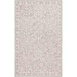 Lauren Ralph Lauren Handmade Olivier Floral Wool Rug Silver/Ivory 4' x 6' Lauren Ralph Lauren Handmade Olivier Floral Wool Rug Silver/Ivory 4' x 6'
