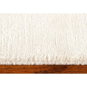 Lauren Ralph Lauren Handmade Beckett Modern & Contemporary Solid Viscose Rug White 2' x 3' Lauren Ralph Lauren Handmade Beckett Modern & Contemporary Solid Viscose Rug White 2' x 3'