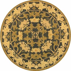 SAFAVIEH Handmade Anatolia Berta Traditional Oriental Wool Rug Navy/Sage 6' Round SAFAVIEH Handmade Anatolia Berta Traditional Oriental Wool Rug Navy/Sage 6' Round