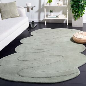 SAFAVIEH Handmade Novelty Mohigul Wool Rug Green 6' x 9' Rectangle Scallop SAFAVIEH Handmade Novelty Mohigul Wool Rug Green 6' x 9' Rectangle Scallop