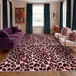 Farfarview Leopard Print Area Rugs, Washable Cheetah Rug for Bedroom Dining Room Pink 8' x 10' Farfarview Leopard Print Area Rugs, Washable Cheetah Rug for Bedroom Dining Room Pink 8' x 10'
