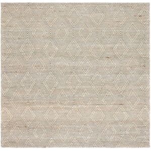 SAFAVIEH Handmade Marbella Kristell Jute Rug Grey/Sage 6' Square SAFAVIEH Handmade Marbella Kristell Jute Rug Grey/Sage 6' Square