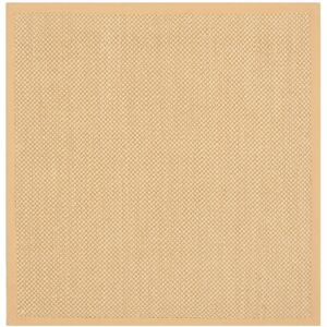 SAFAVIEH Natural Fiber Jenney Sisal Border Rug Maize/Wheat 4' Square SAFAVIEH Natural Fiber Jenney Sisal Border Rug Maize/Wheat 4' Square