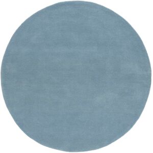 SAFAVIEH Handmade Fifth Avenue Goretti Solid New Zealand Wool Rug Blue 5' x 8' Oval SAFAVIEH Handmade Fifth Avenue Goretti Solid New Zealand Wool Rug Blue 5' x 8' Oval