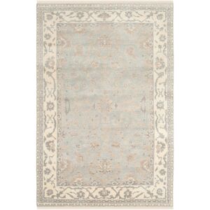 SAFAVIEH Couture Hand-knotted Oushak Podgorka Traditional Oriental Wool Rug with Fringe Blue/Ivory 6' x 9' SAFAVIEH Couture Hand-knotted Oushak Podgorka Traditional Oriental Wool Rug with Fringe Blue/Ivory 6' x 9'