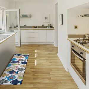 Ray Star Delicious & Healthy Fish Themed Kitchen Mat Multi 47.20''X19.70''X0.30'' Ray Star Delicious & Healthy Fish Themed Kitchen Mat Multi 47.20''X19.70''X0.30''