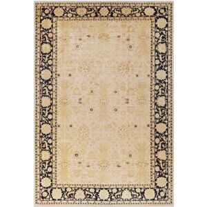 SAFAVIEH Couture Hand-knotted Peshawar Jivitza Traditional Oriental Vegetable Dye Wool Rug Ivory/Black 6' x 9' SAFAVIEH Couture Hand-knotted Peshawar Jivitza Traditional Oriental Vegetable Dye Wool Rug Ivory/Black 6' x 9'
