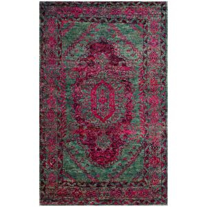 SAFAVIEH Hand-knotted Tangier Maiu Modern Wool Rug Slate Blue/Fuchsia 5' x 8' SAFAVIEH Hand-knotted Tangier Maiu Modern Wool Rug Slate Blue/Fuchsia 5' x 8'