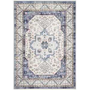 Garvee Vintage Boho Area Rug, Non-Slip, Short Pile Carpet for Living Room Blue 8*10ft Garvee Vintage Boho Area Rug, Non-Slip, Short Pile Carpet for Living Room Blue 8*10ft