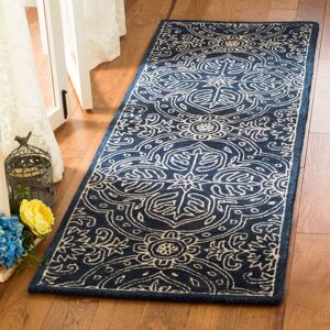 Lauren Ralph Lauren Handmade Etienne Wool Area Rug Navy/Ivory 3' Round Lauren Ralph Lauren Handmade Etienne Wool Area Rug Navy/Ivory 3' Round