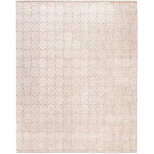 SAFAVIEH Handmade Mirage Maysun Modern Abstract Viscose Rug Stone 9' x 12' SAFAVIEH Handmade Mirage Maysun Modern Abstract Viscose Rug Stone 9' x 12'