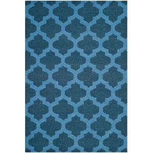 SAFAVIEH Handmade Flatweave Dhurries Lyndia Modern Moroccan Wool Rug Ink/Blue 4' x 6' SAFAVIEH Handmade Flatweave Dhurries Lyndia Modern Moroccan Wool Rug Ink/Blue 4' x 6'