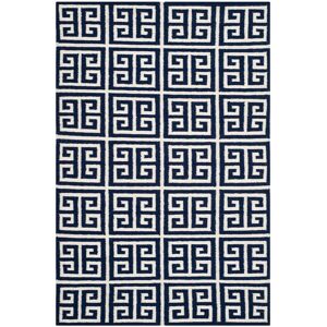 SAFAVIEH Handmade Flatweave Dhurries Renae Modern Wool Rug Navy/Ivory 3' x 5' SAFAVIEH Handmade Flatweave Dhurries Renae Modern Wool Rug Navy/Ivory 3' x 5'