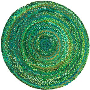 SAFAVIEH Handmade Braided Lilie Country Cotton Rug Green 3' x 5' Oval SAFAVIEH Handmade Braided Lilie Country Cotton Rug Green 3' x 5' Oval