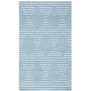SAFAVIEH Handmade Marbella Hatsue Modern Viscose Rug Dark Blue/Ivory 4' x 6' SAFAVIEH Handmade Marbella Hatsue Modern Viscose Rug Dark Blue/Ivory 4' x 6'