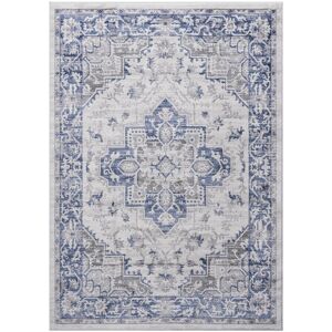 Klair Living MARFI Collection 2X3 Blue / Grey / Oriental Non-Shedding Doormat Rug - 36 Blue 36 Klair Living MARFI Collection 2X3 Blue / Grey / Oriental Non-Shedding Doormat Rug - 36 Blue 36