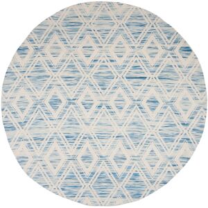 SAFAVIEH Handmade Marbella Asya Diamond Wool Rug Dark Blue/Ivory 6' Round SAFAVIEH Handmade Marbella Asya Diamond Wool Rug Dark Blue/Ivory 6' Round
