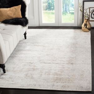 SAFAVIEH Handmade Mirage Rhianwen Modern Abstract Viscose Rug Ivory/Silver 9' x 12' SAFAVIEH Handmade Mirage Rhianwen Modern Abstract Viscose Rug Ivory/Silver 9' x 12'