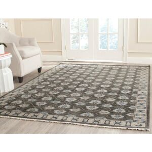 SAFAVIEH Couture Hand-knotted Oushak Marijela Traditional Oriental Wool Rug with Fringe Charcoal 9' x 12' SAFAVIEH Couture Hand-knotted Oushak Marijela Traditional Oriental Wool Rug with Fringe Charcoal 9' x 12'