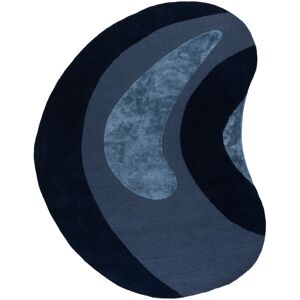 SAFAVIEH Handmade Novelty Dirksje Modern Wool Rug Blue 8' x 10' Rectangle-Scallop SAFAVIEH Handmade Novelty Dirksje Modern Wool Rug Blue 8' x 10' Rectangle-Scallop